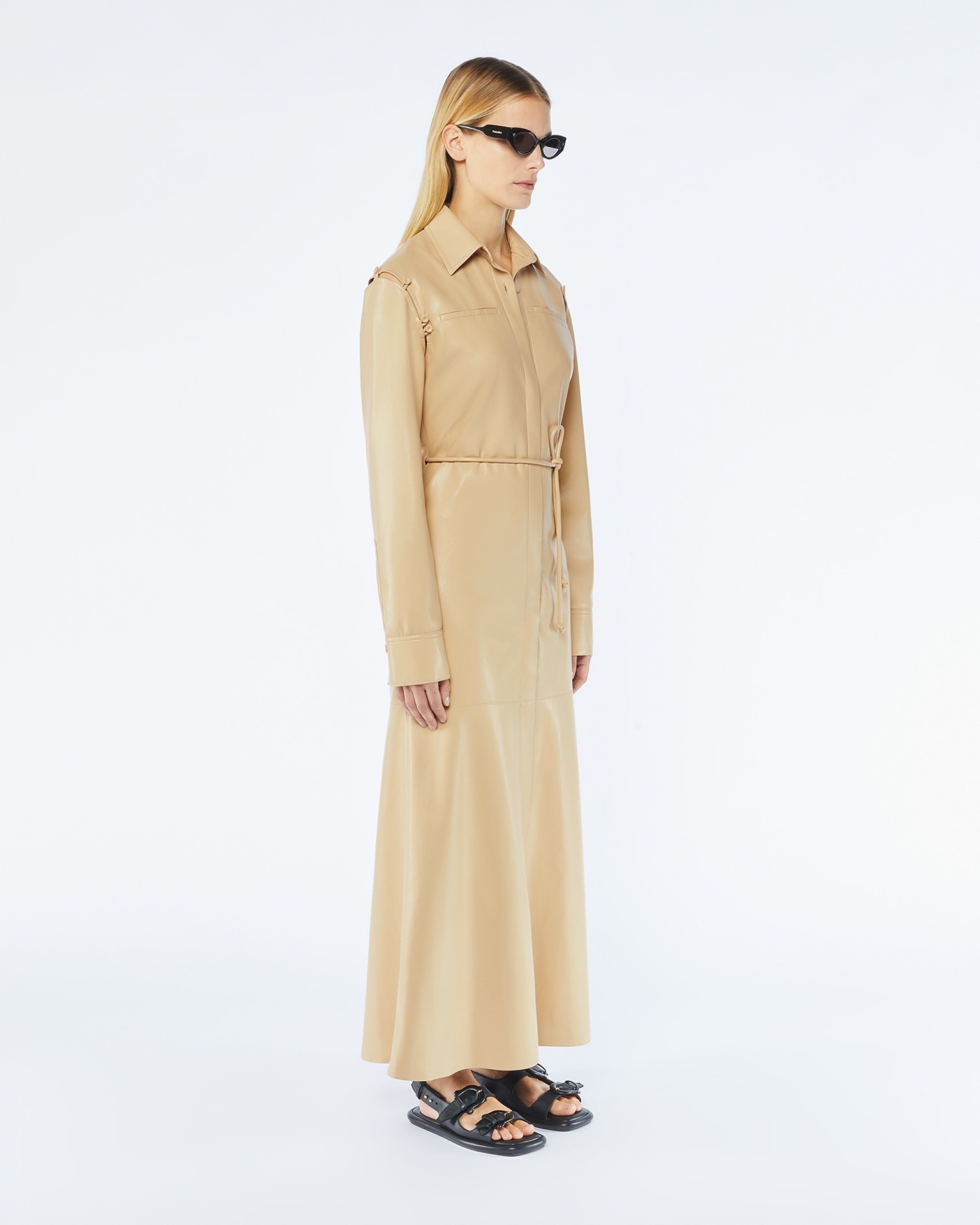 TERRA - OKOBOR™ shirt dress - Almond - 2