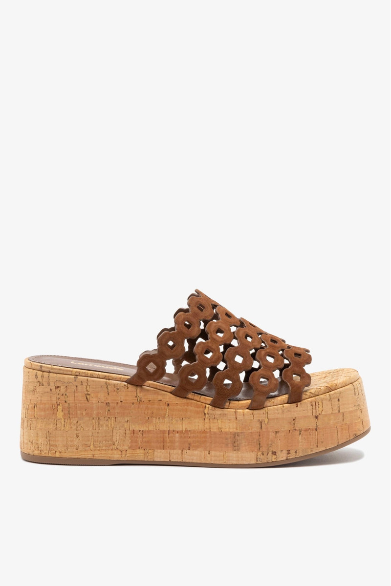 Charli Mule In Burnt Umber Suede 1
