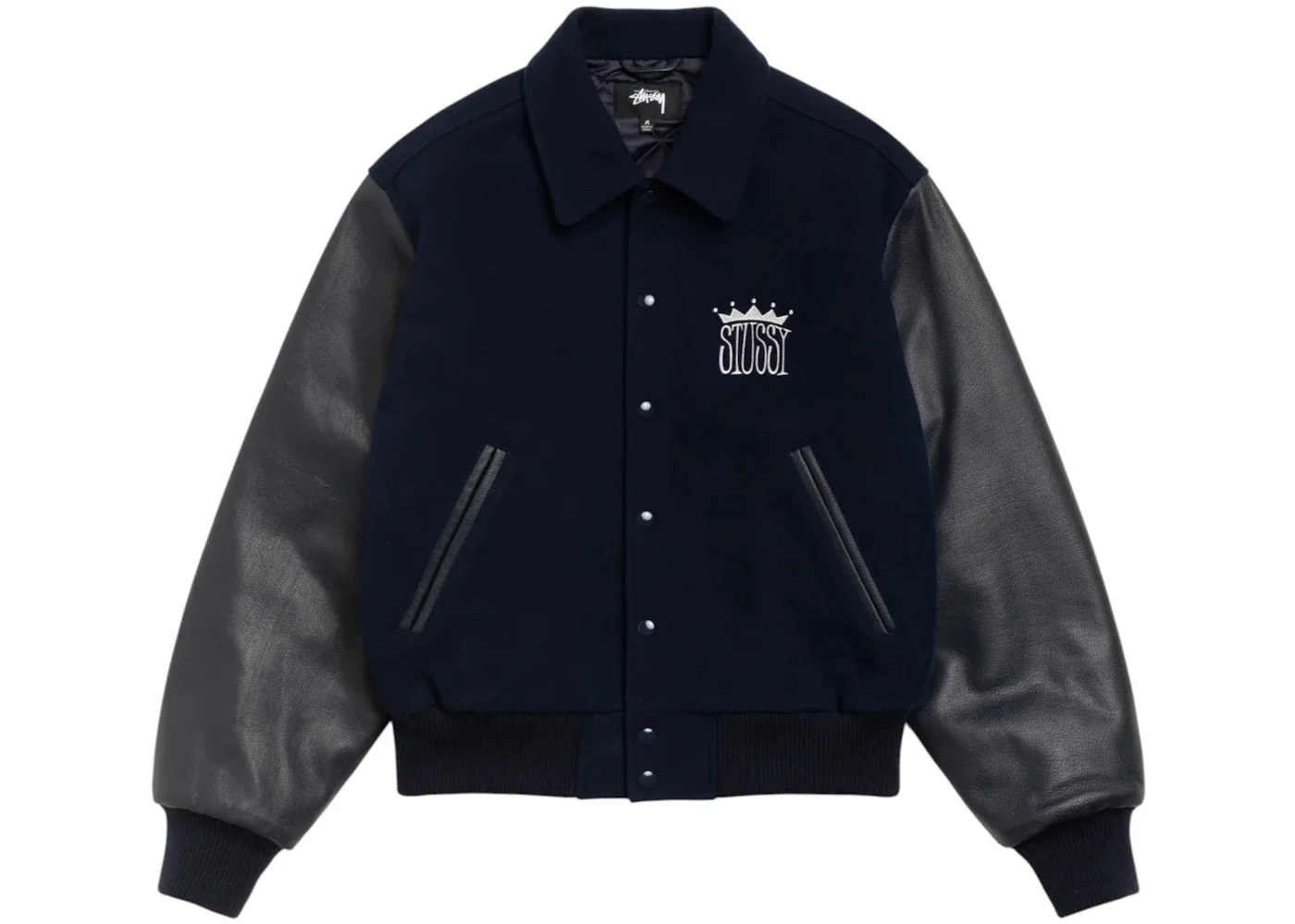 Stussy King Varsity Jacket Navy - 1