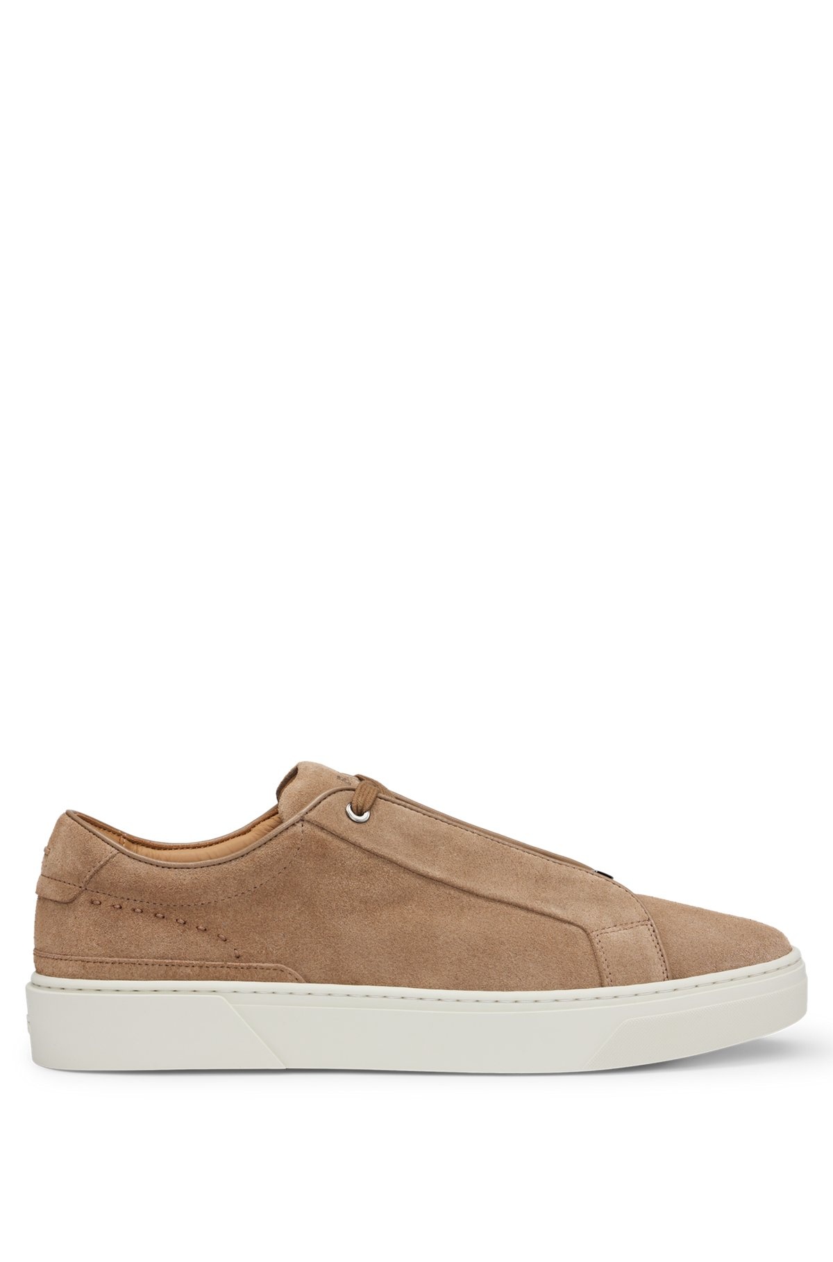 GARY SUEDE LOW-TOP TRAINERS WITH BRANDED LACE LOOP - 1