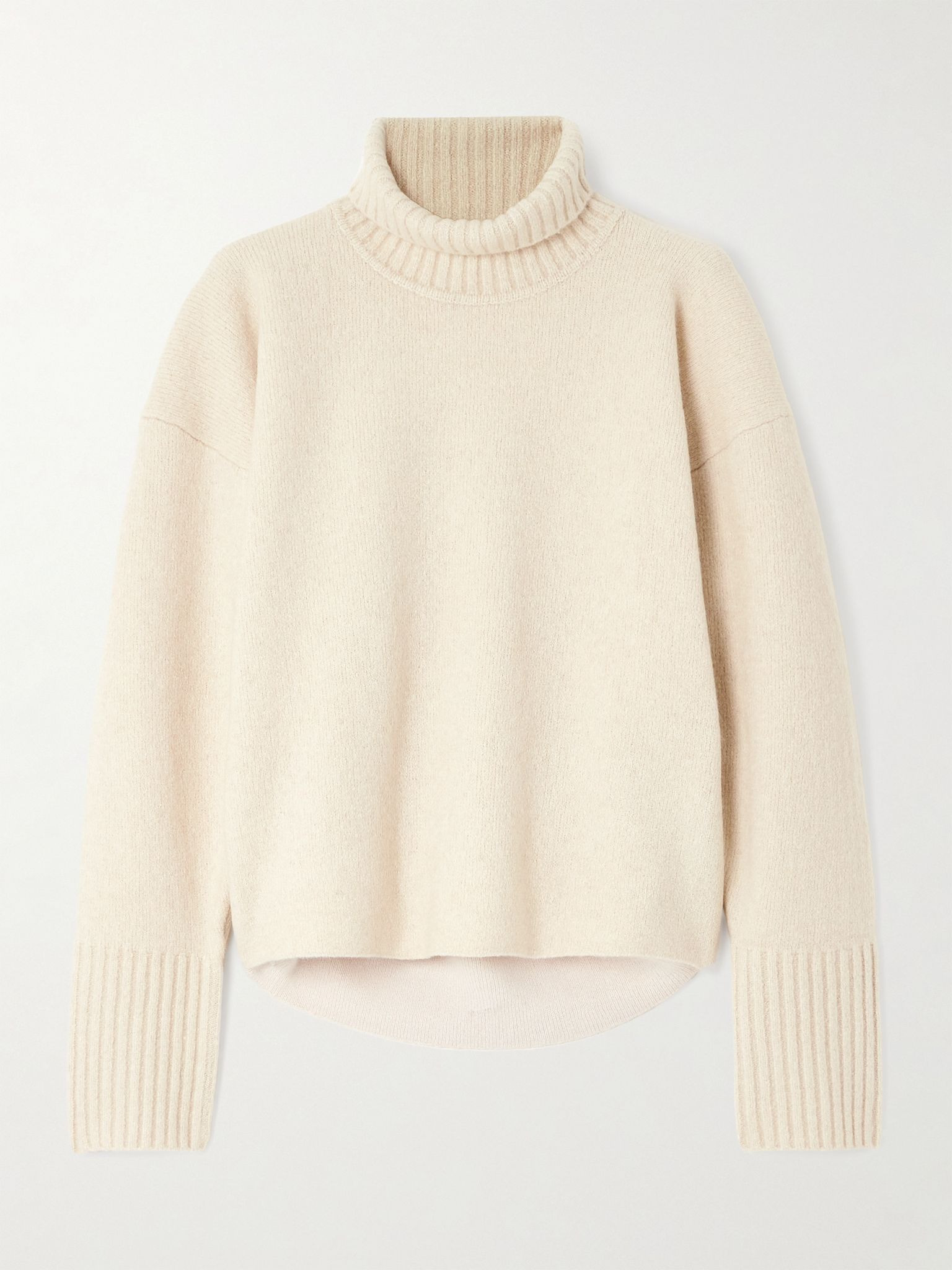 Sandra cashmere-blend turtleneck sweater Ecru - 1