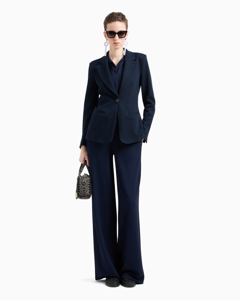 ICON COMPACT PIQUÉ PALAZZO TROUSERS 2