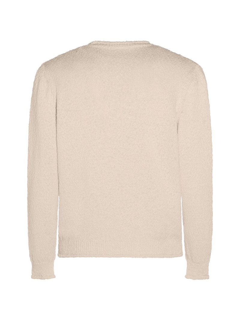 LARDINI textured crew neck sweater outlook