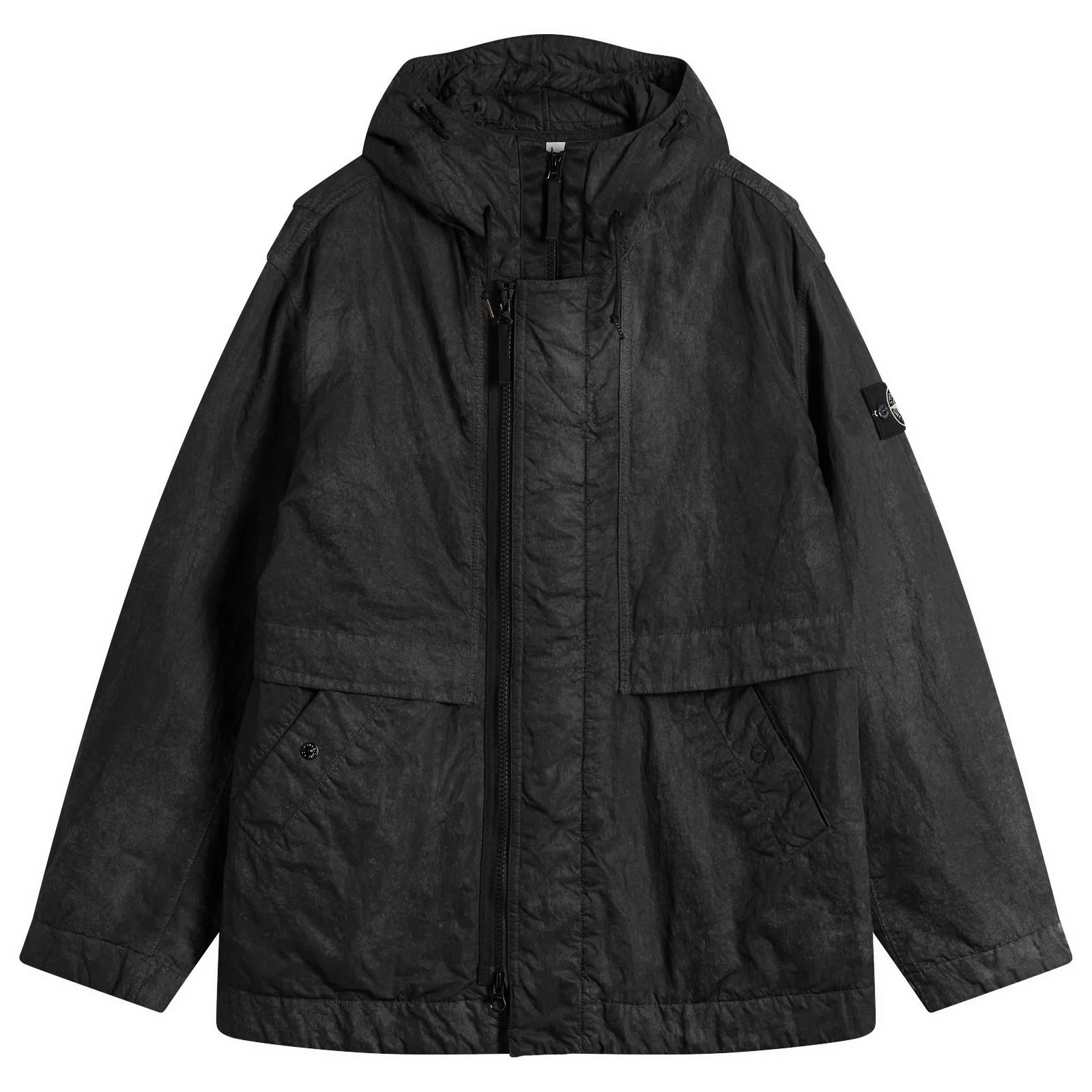Stone Island Dense Nylon-TC Hand Sprayed Reflective Short Pa - 1