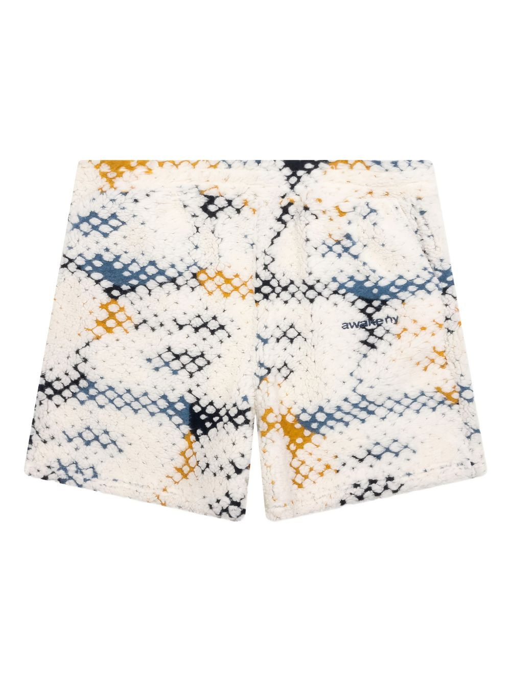 pixelated-print fleece shorts - 3