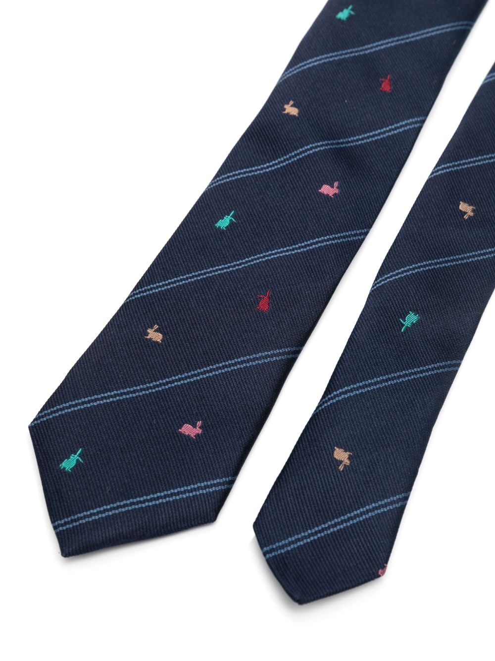 stripe-print tie - 2