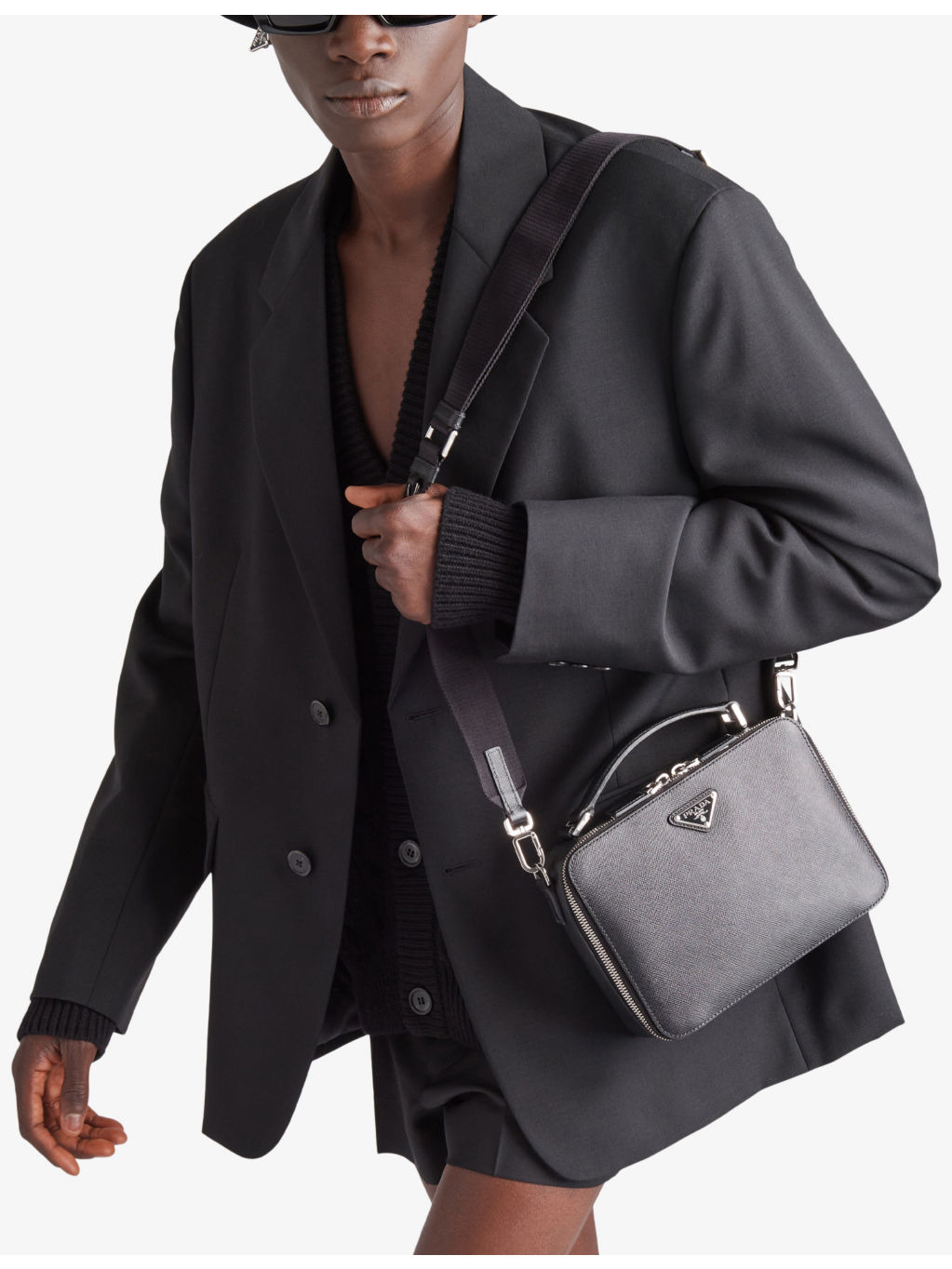 Brique medium Saffiano-leather bag - 6