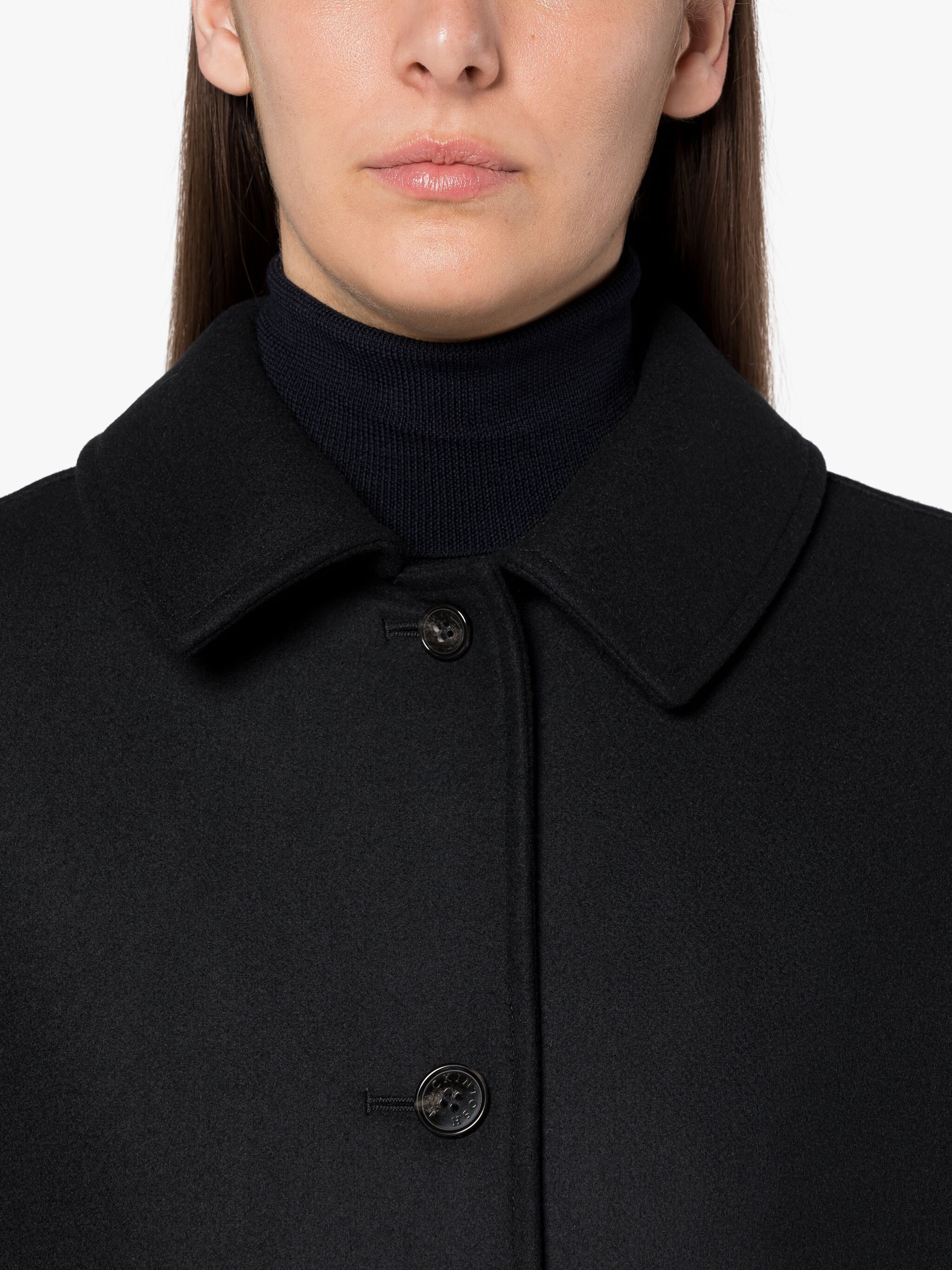 FAIRLIE BLACK WOOL COAT - 5
