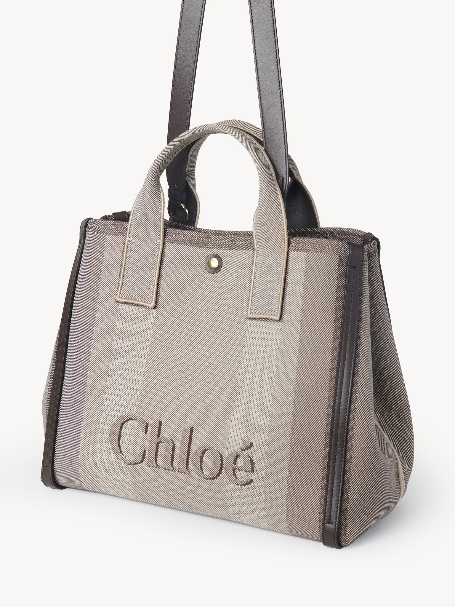 CHLOÉ CARRY TOTE BAG IN CANVAS - 2