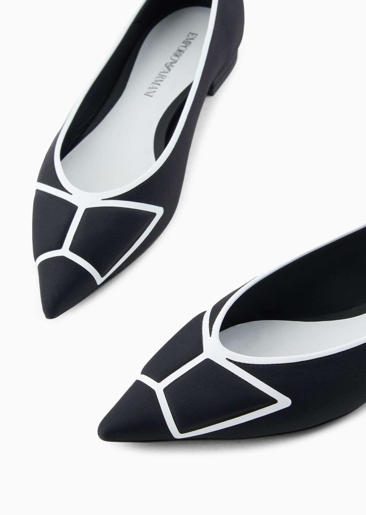Pointed-toe ballerinas with a trompe l'oeil bow - 5