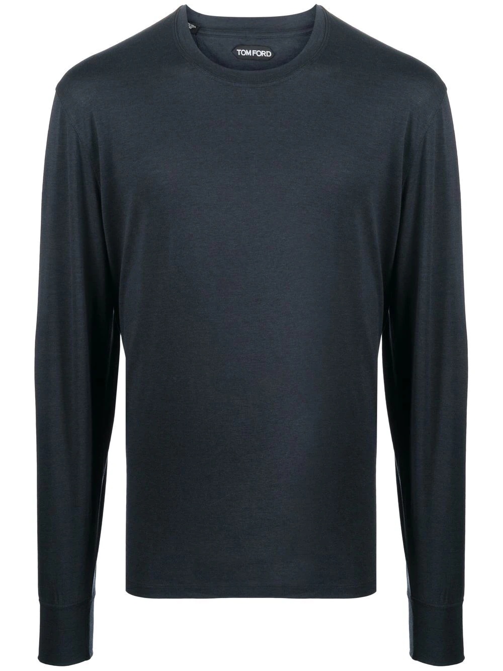 long-sleeved cotton-lyocell T-shirt - 1