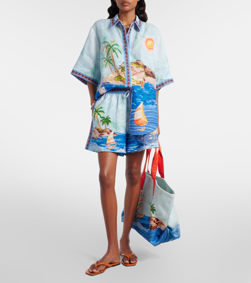 ALÉMAIS Printed cotton canvas tote bag outlook