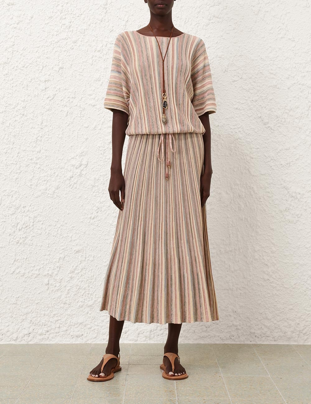 ILLUMINATE MOULINE MAXI DRESS - 2