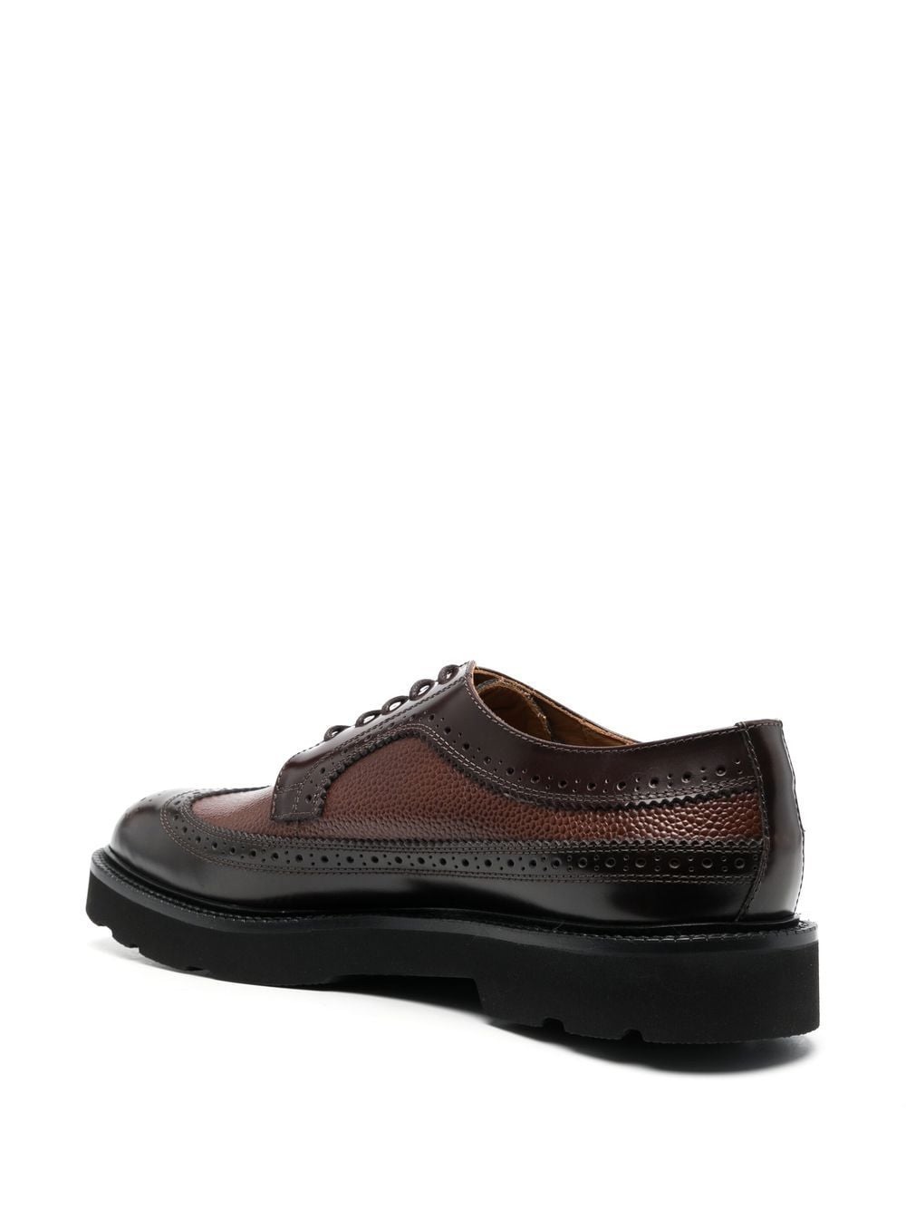 lace-up leather brogue shoes - 3