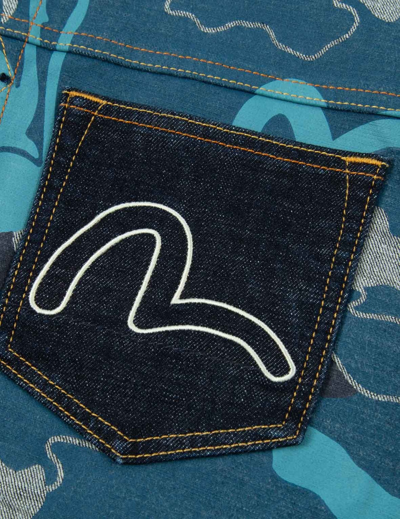 Allover Camouflage-Pattern Reversible Denim Jacket 13