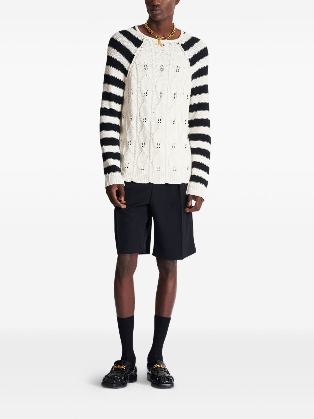 cable-knit jumper - 2