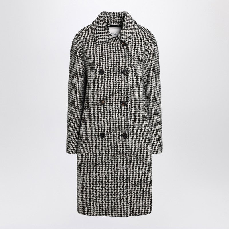 S Max Mara Black and white houndstooth coat - 1