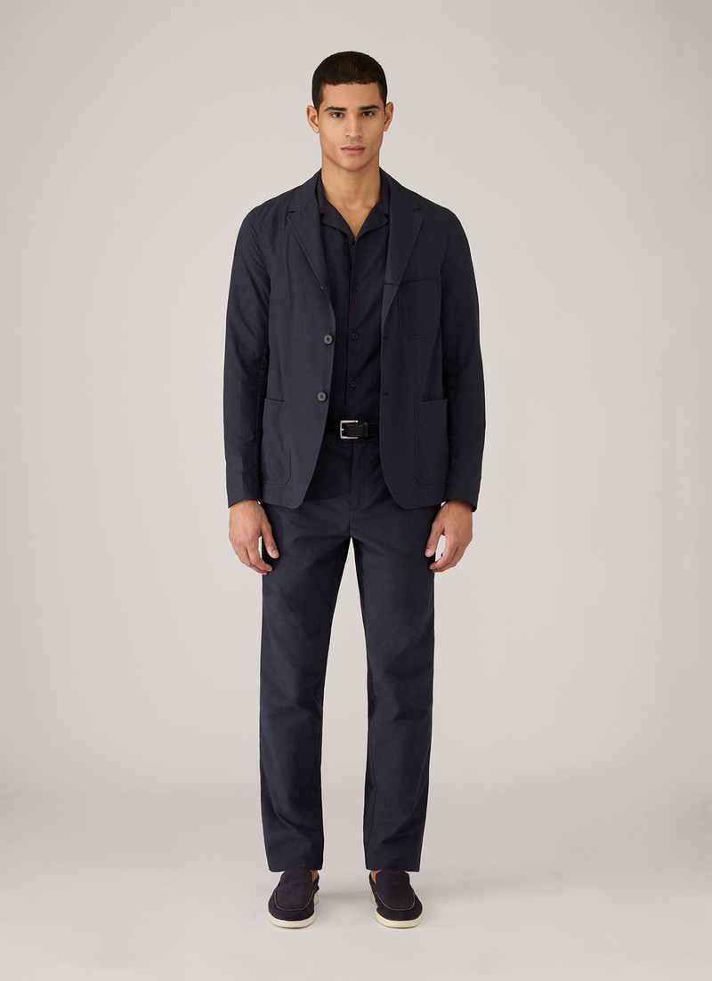 Sunspel Textured Stripe Camp Collar Shirt outlook