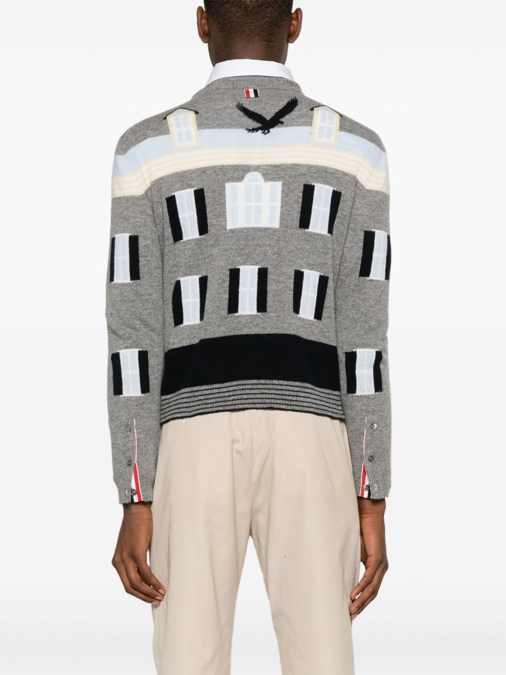 House intarsia-knit wool jumper - 4
