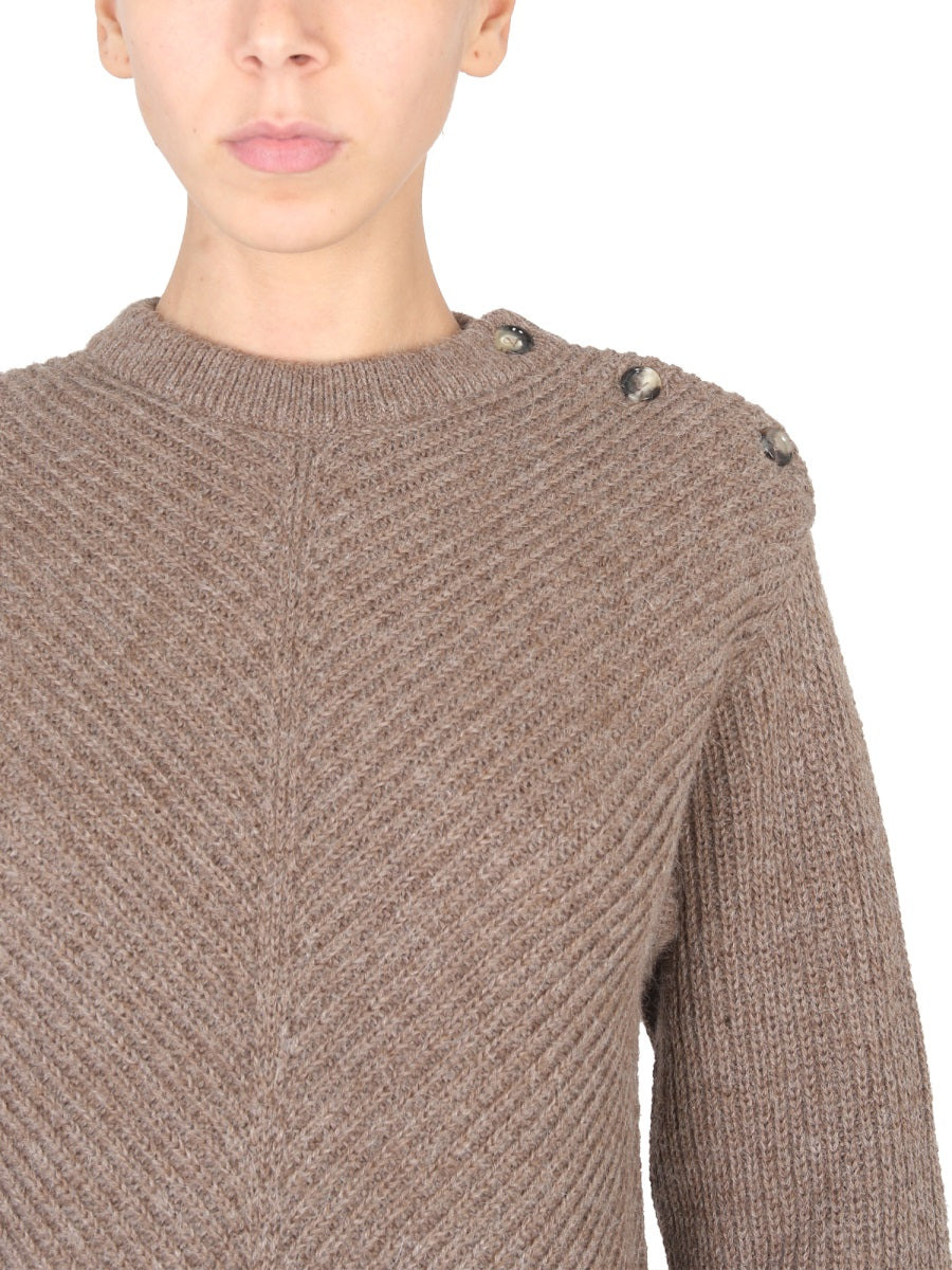 Bottega Veneta Women Alpaca Knit With Chevron Pattern - 3