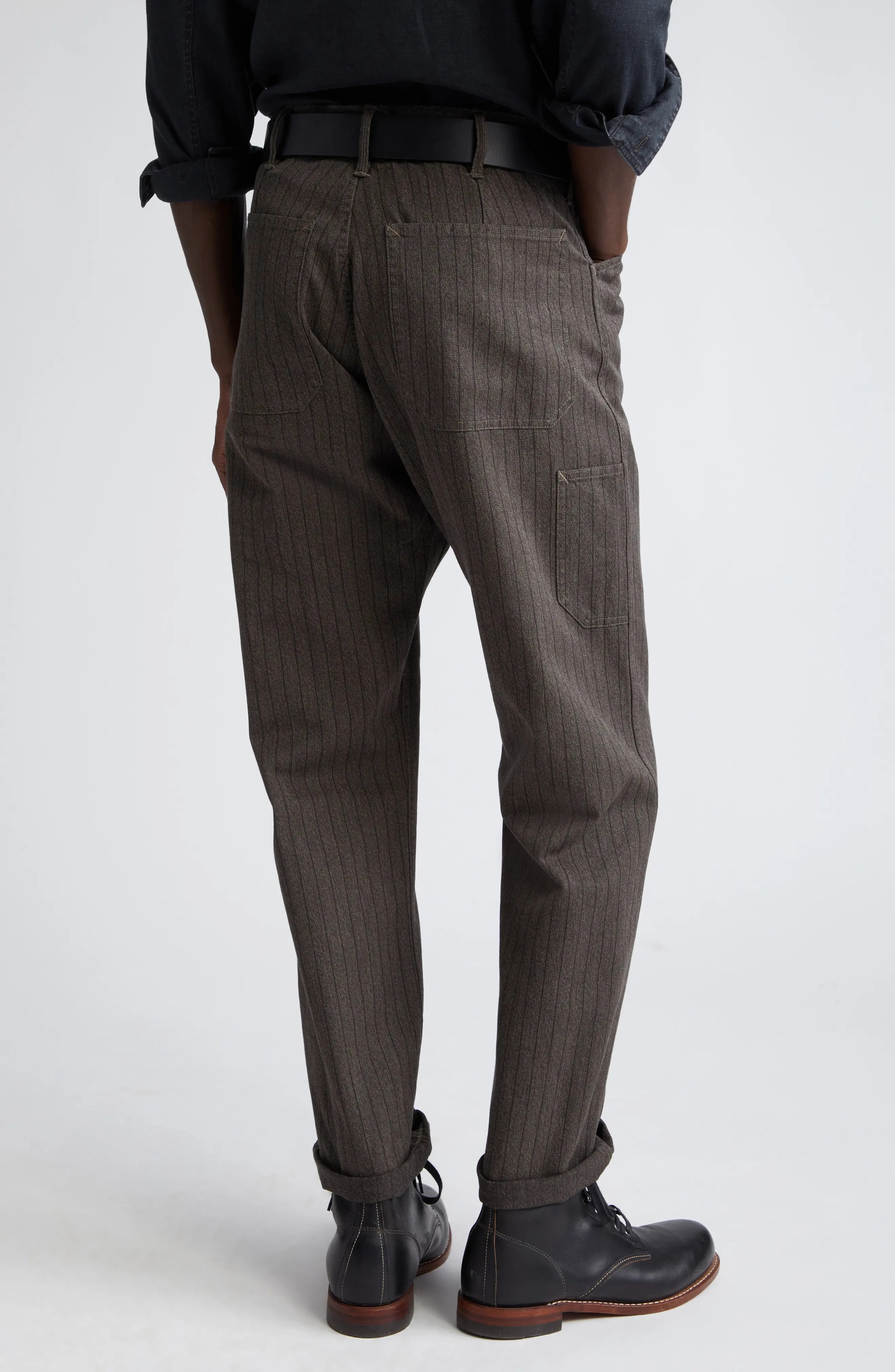 Stripe Jaspé Twill Field Pants in Brown/Black - 3