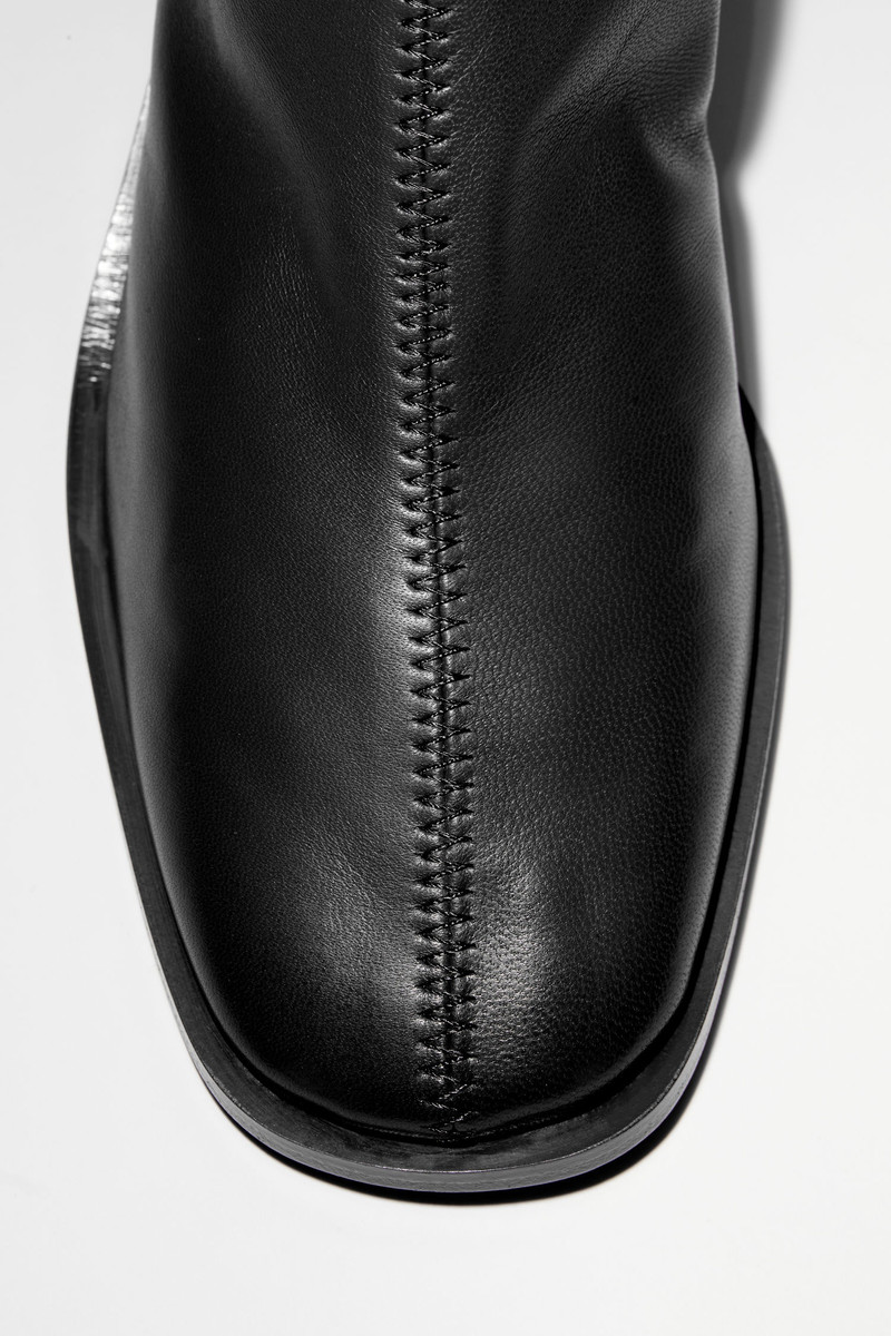 Square toe booties - Black/black 5