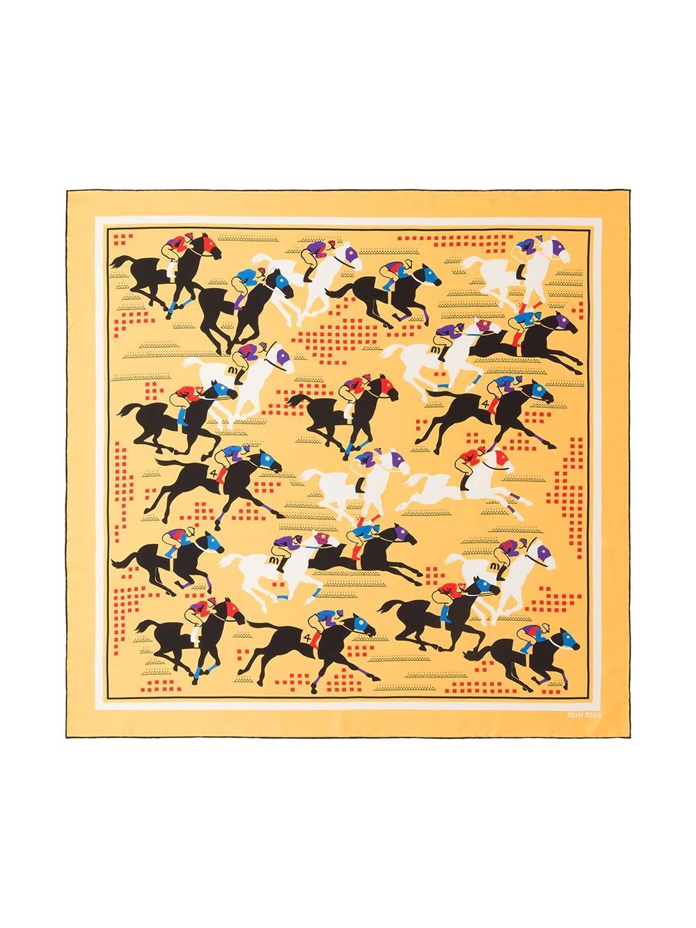 horse race print scarf - 2