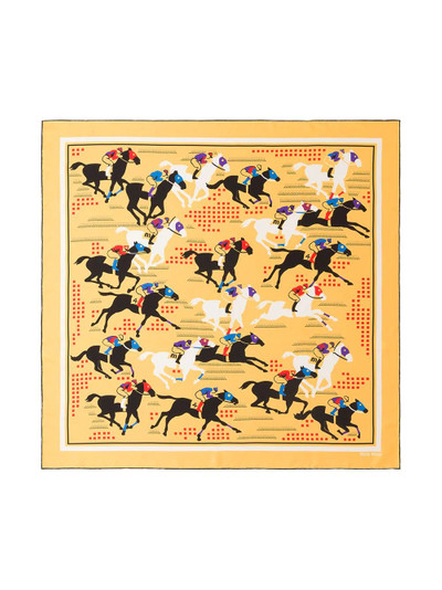 Miu Miu horse race print scarf outlook