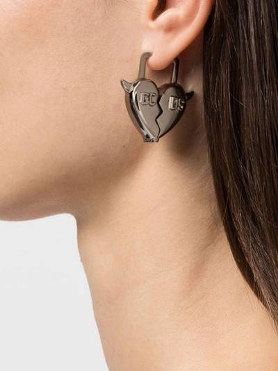 GCDS broken-heart drop earrings outlook