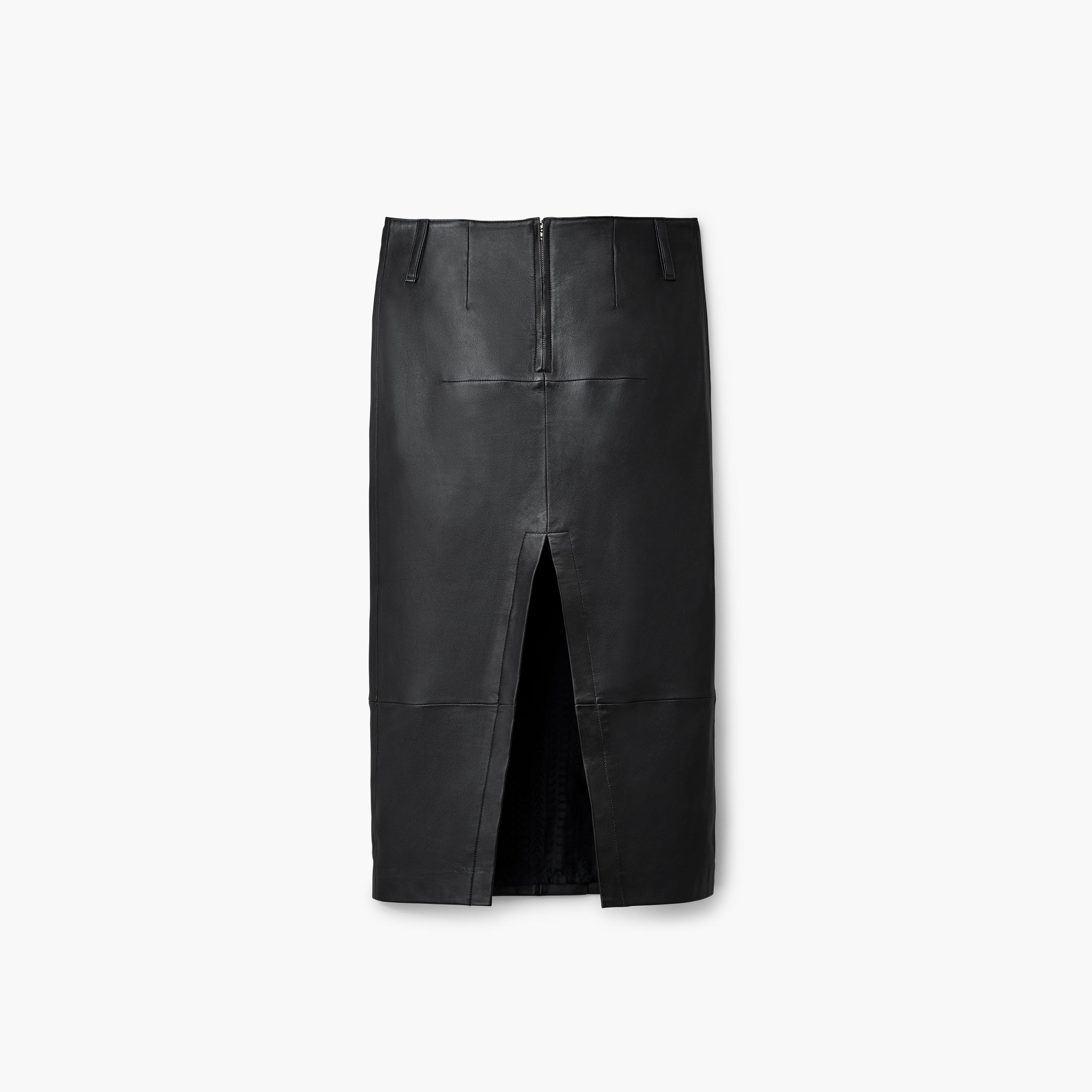 LEATHER SLIM SKIRT - 5