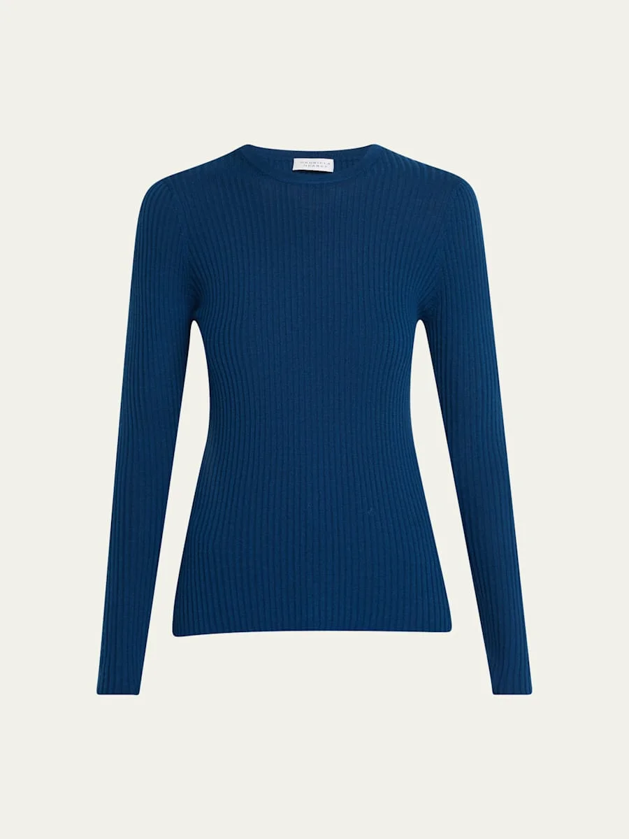 Browning Long-Sleeve Cashmere-Silk Top - 1