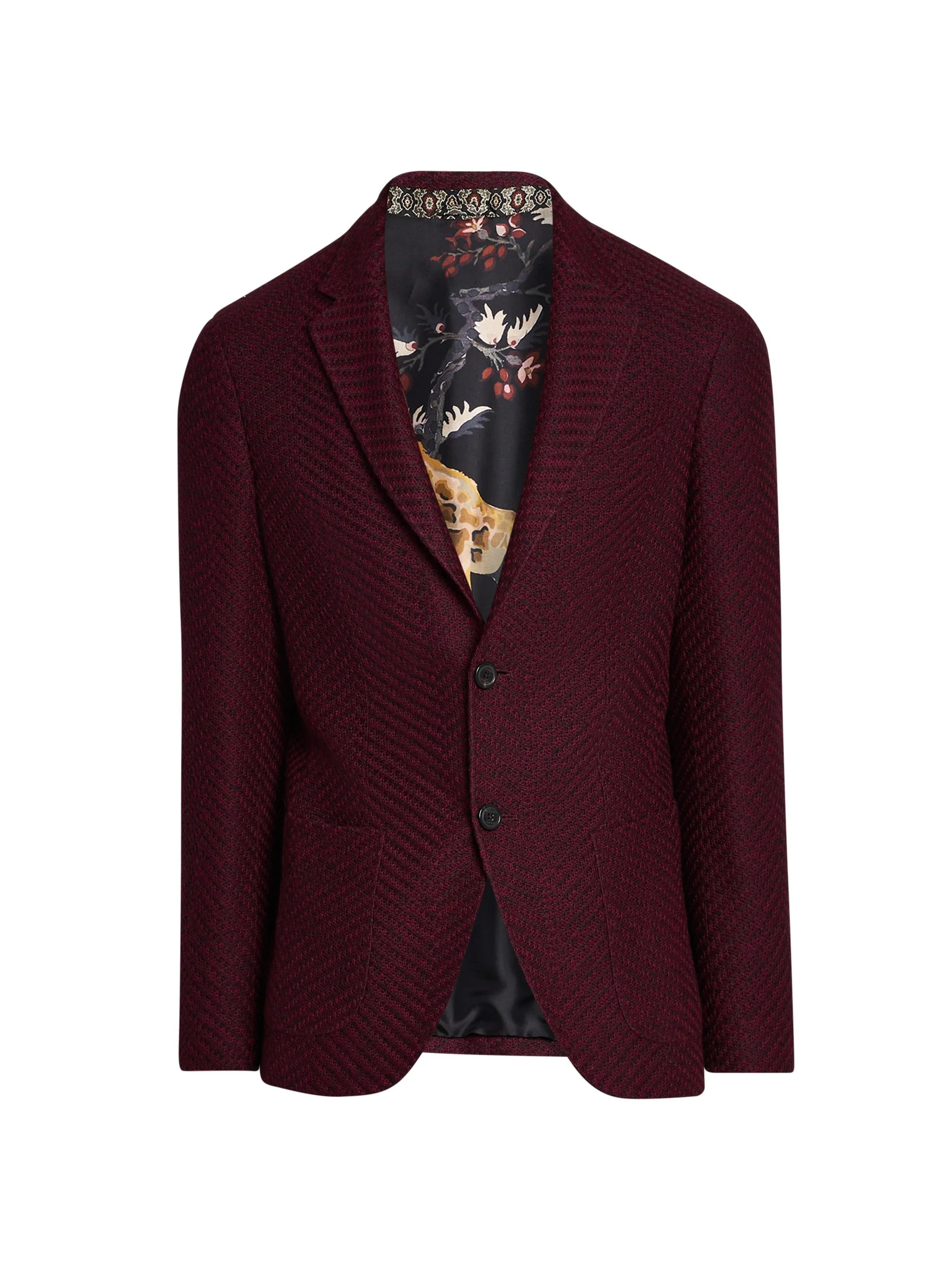 Men's Roma Knitted Sport Coat - Bordeaux - 1