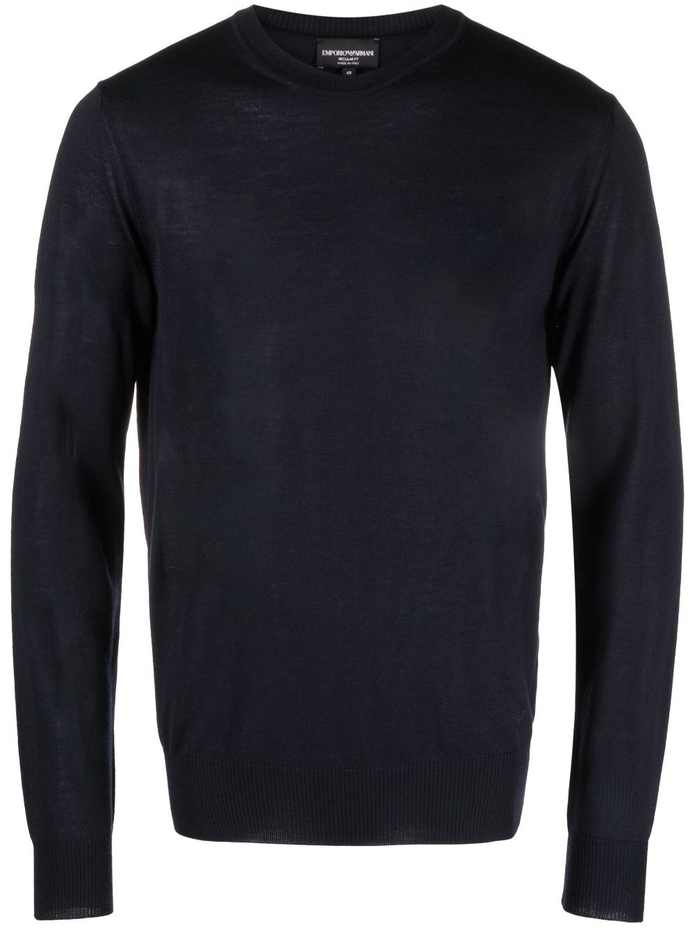 embroidered-logo wool knit sweater - 2
