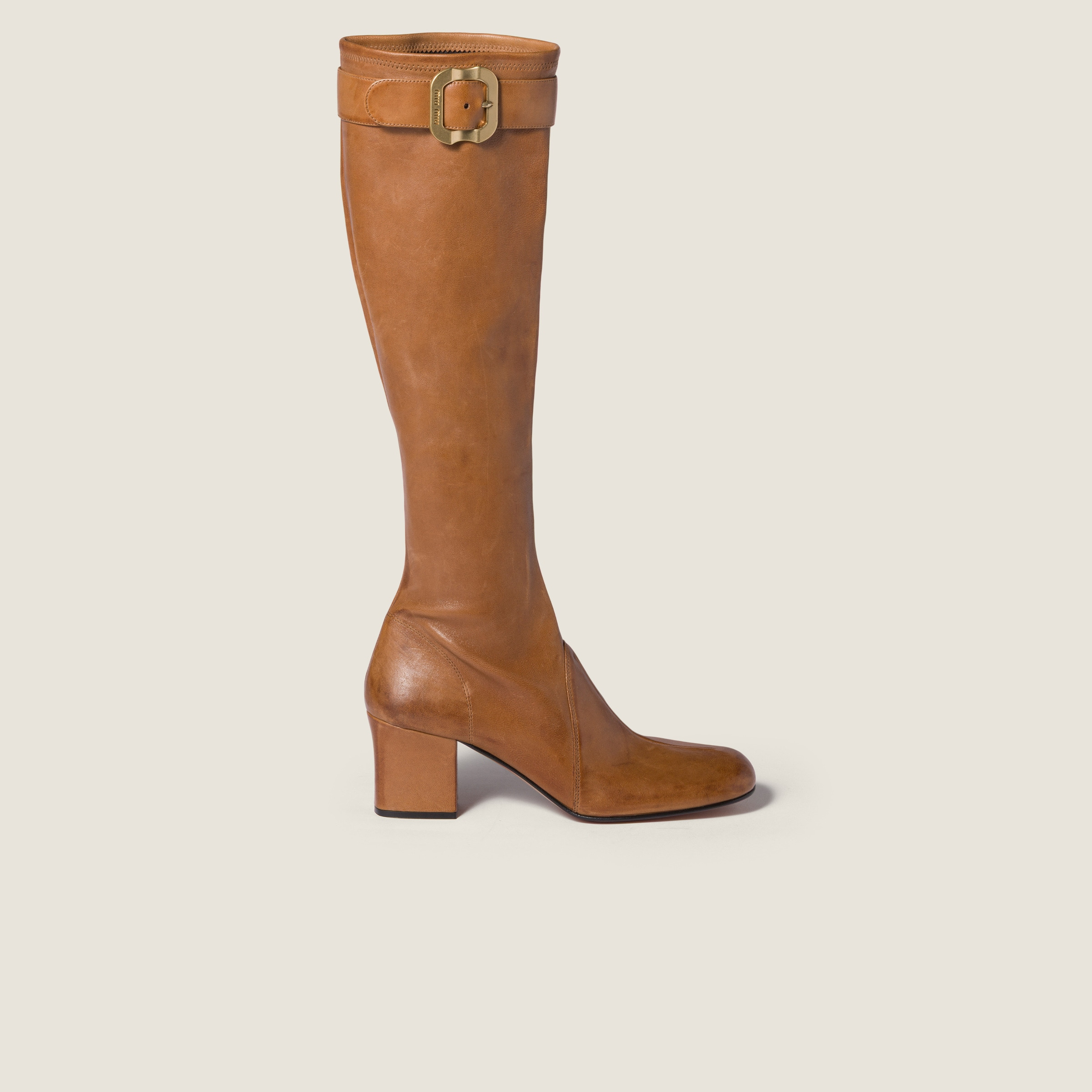 Nappa leather boots with buckle - 2