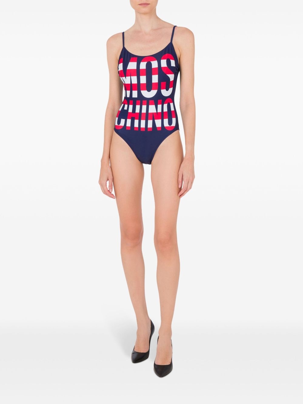 logo-print swimsuit - 3