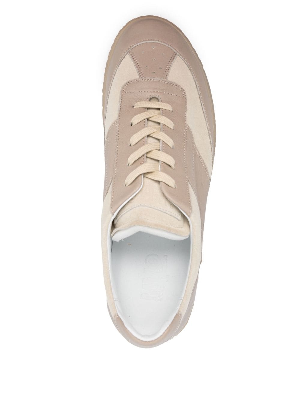 6 Court panelled leather sneakers - 4