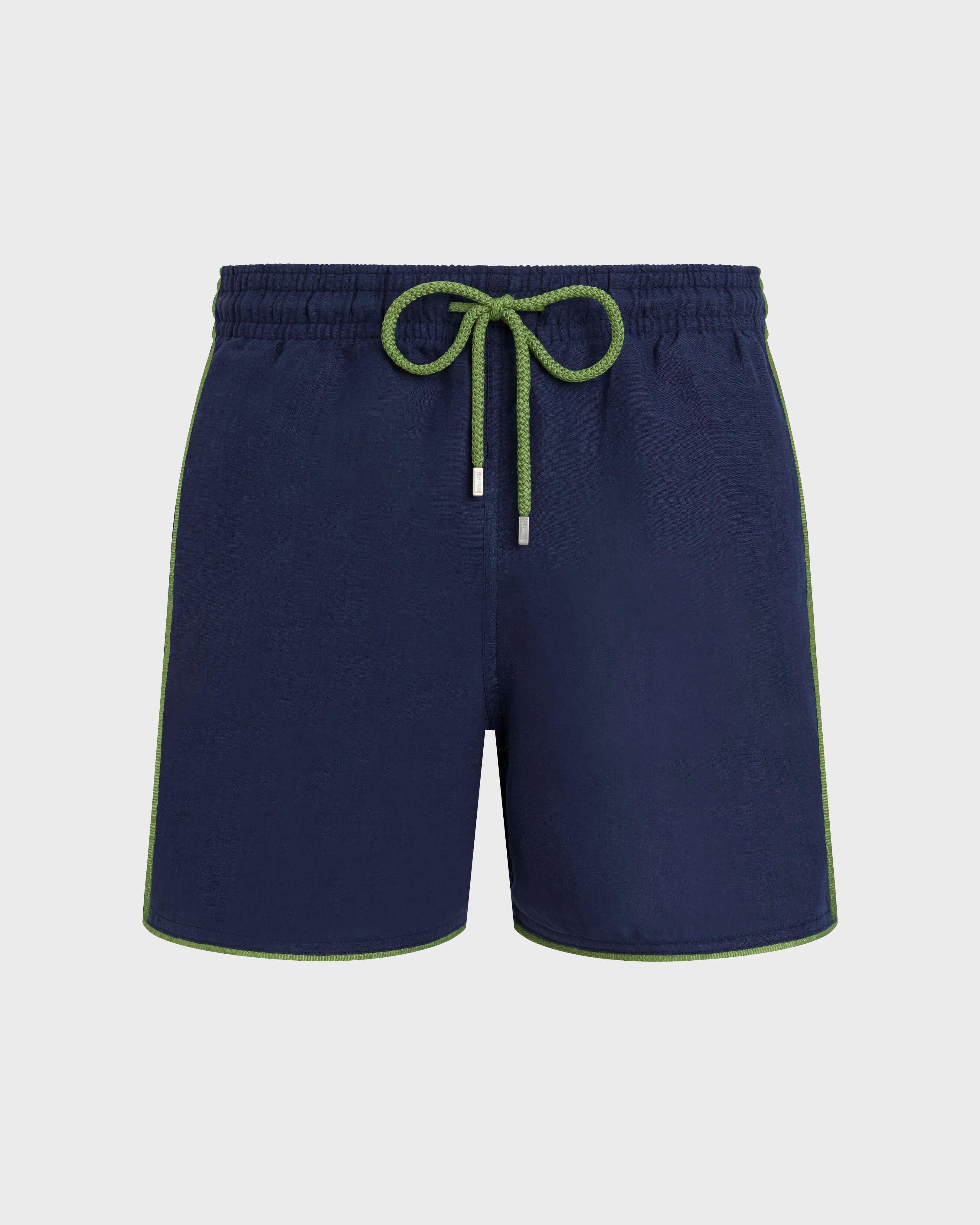 MEN LINEN SWIM SHORTS SOLID - 1