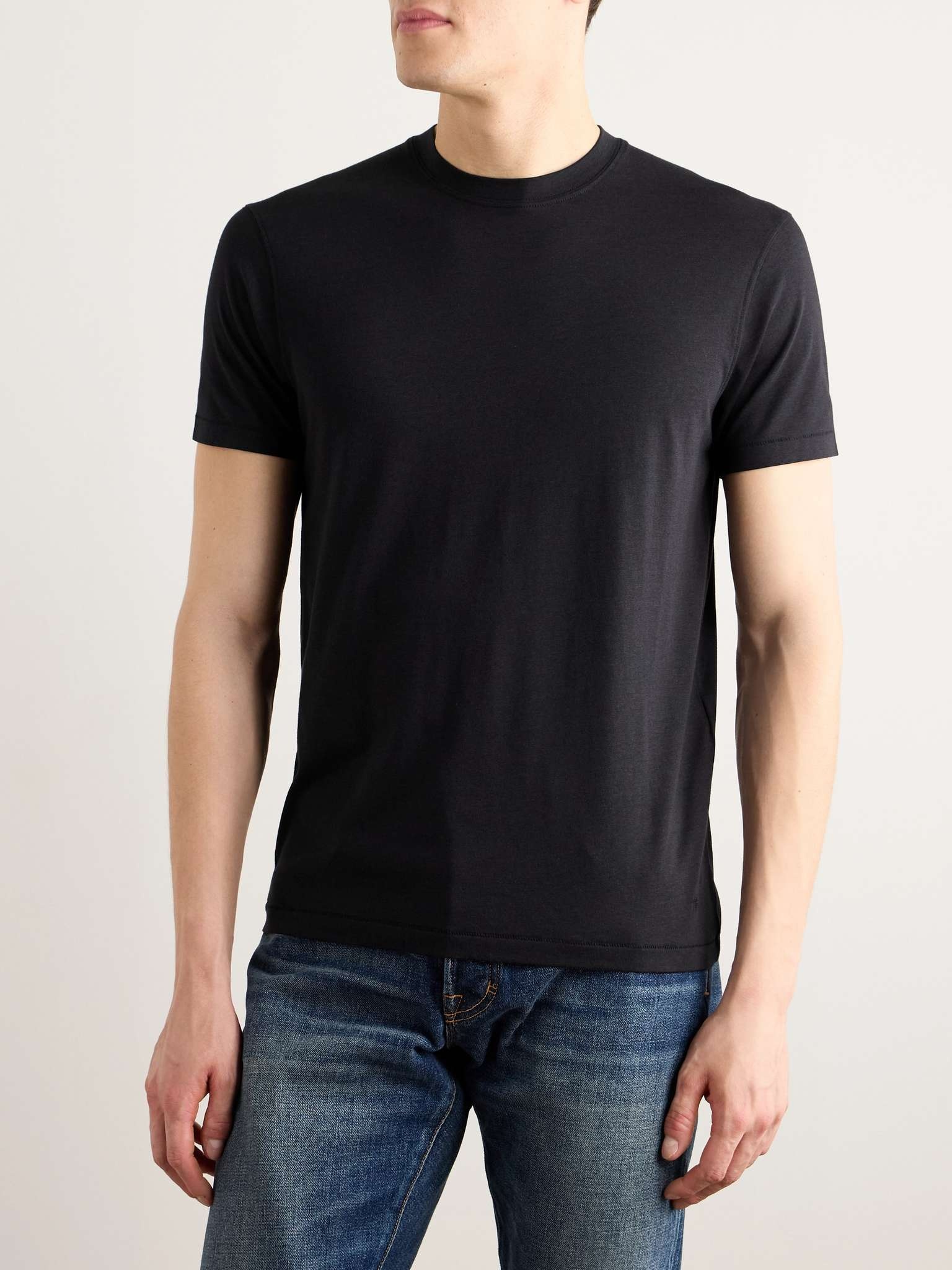 Slim-Fit Lyocell and Cotton-Blend T-Shirt - 3