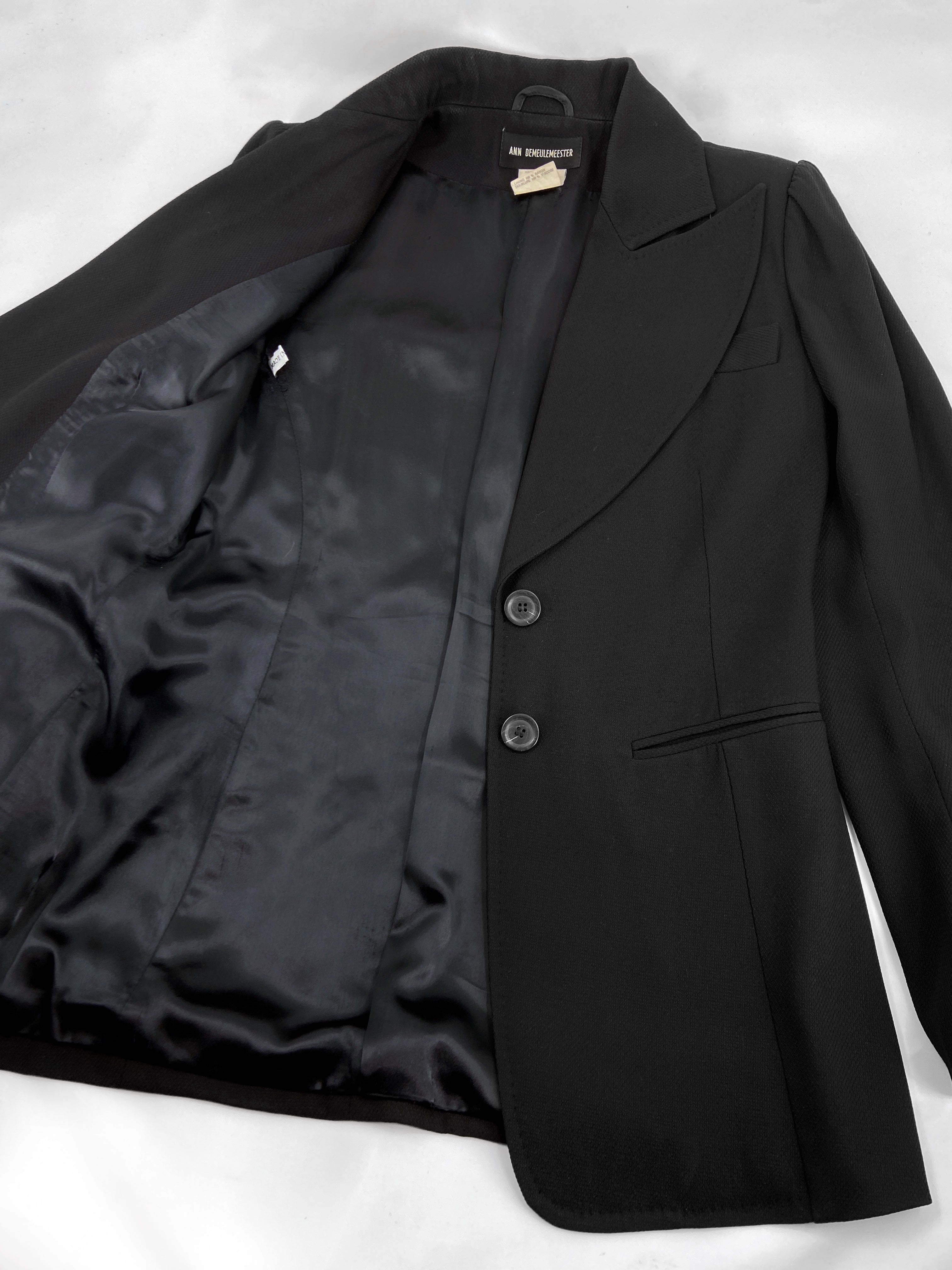Ann Demeulemeester Fall 1995 Oversized Lapel Wool Blazer 38 - 11