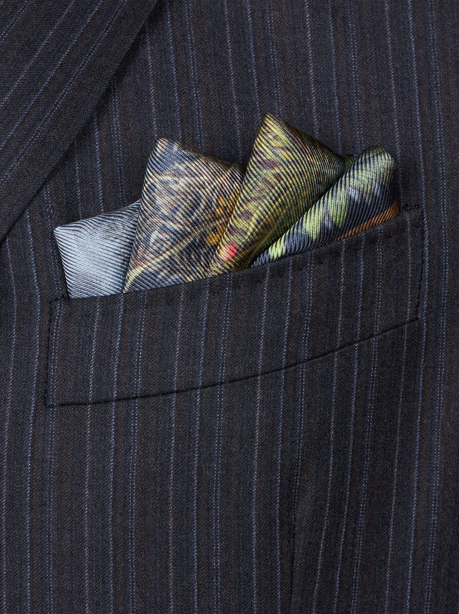 PRINTED SILK POCKET SQUARE - 4