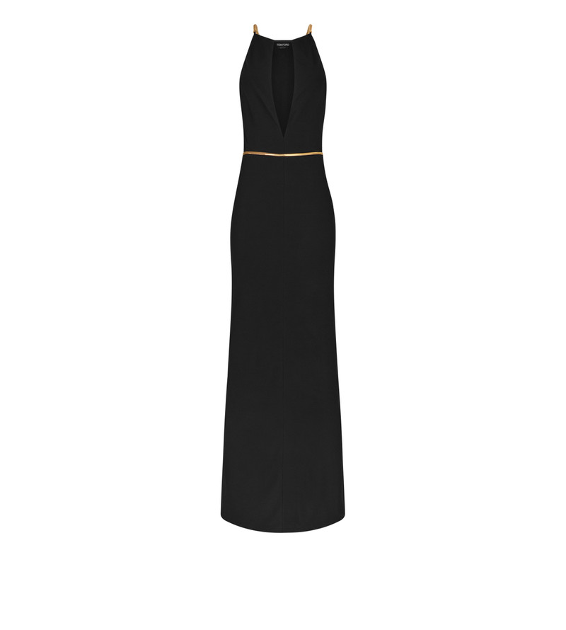 SLEEVELESS EVENING DRESS WITH CUT OUTS 1