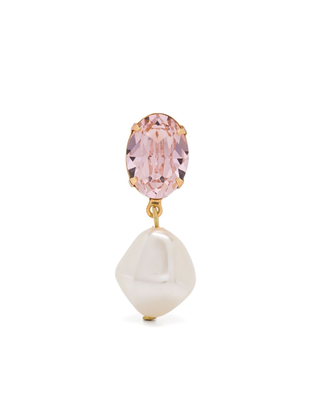 Tunis crystal-pearl earrings - 1