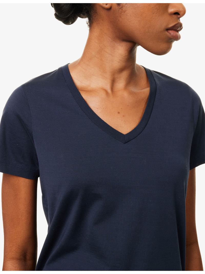 Jessica V-Neck Pima Cotton-Jersey T-Shirt 4