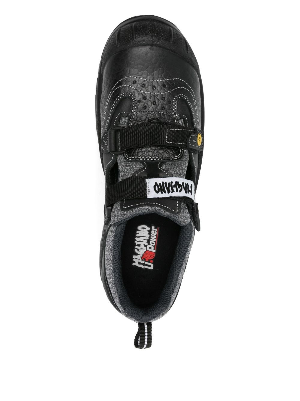 leather strap sneakers - 4