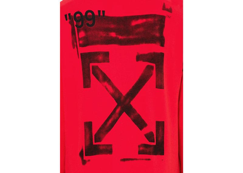 Off-White OFF-WHITE Diag Stencil Zip Up Hoodie Red/Black outlook