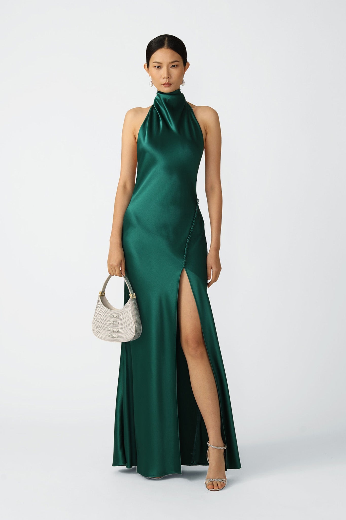 PENELOPE BACKLESS SATIN GOWN - 2