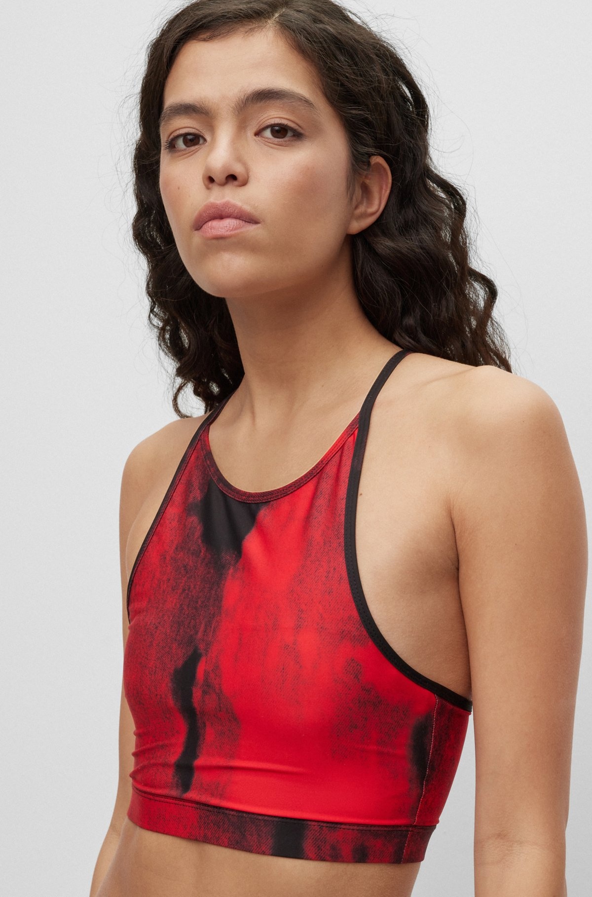 PRINTED BIKINI BRALETTE IN QUICK-DRYING STRETCH FABRIC - 4
