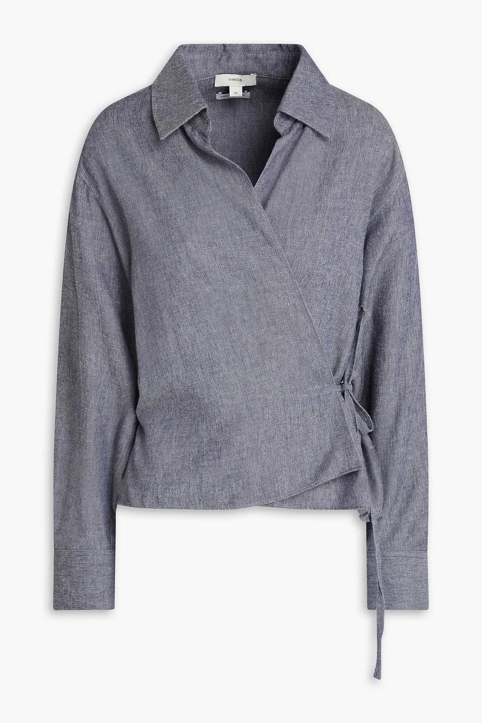 Chambray wrap top - 1