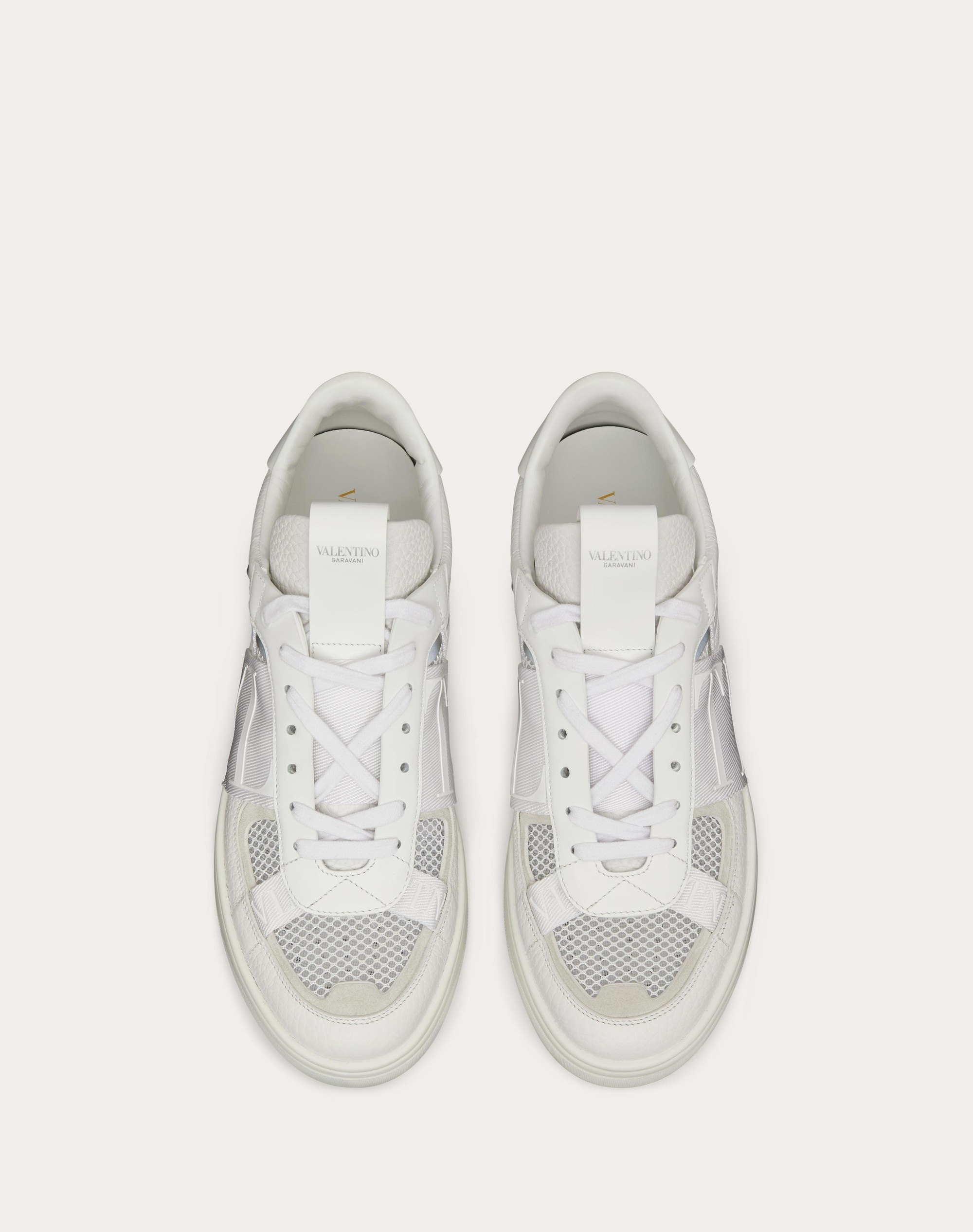 VL7N LOW-TOP SNEAKERS IN CALFSKIN AND MESH FABRIC WITH BANDS - 4