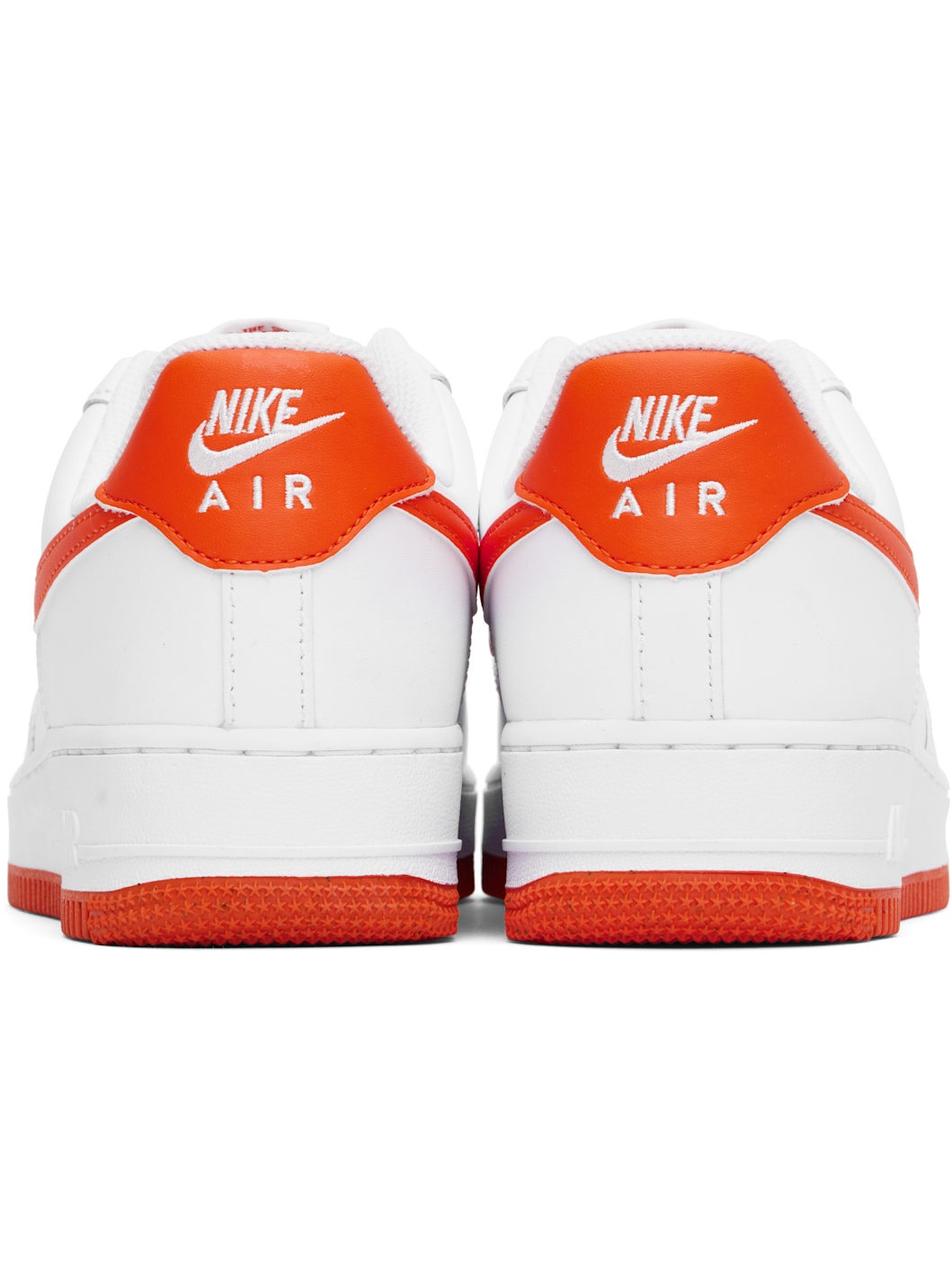 White & Orange Air Force 1 '07 Sneakers - 2